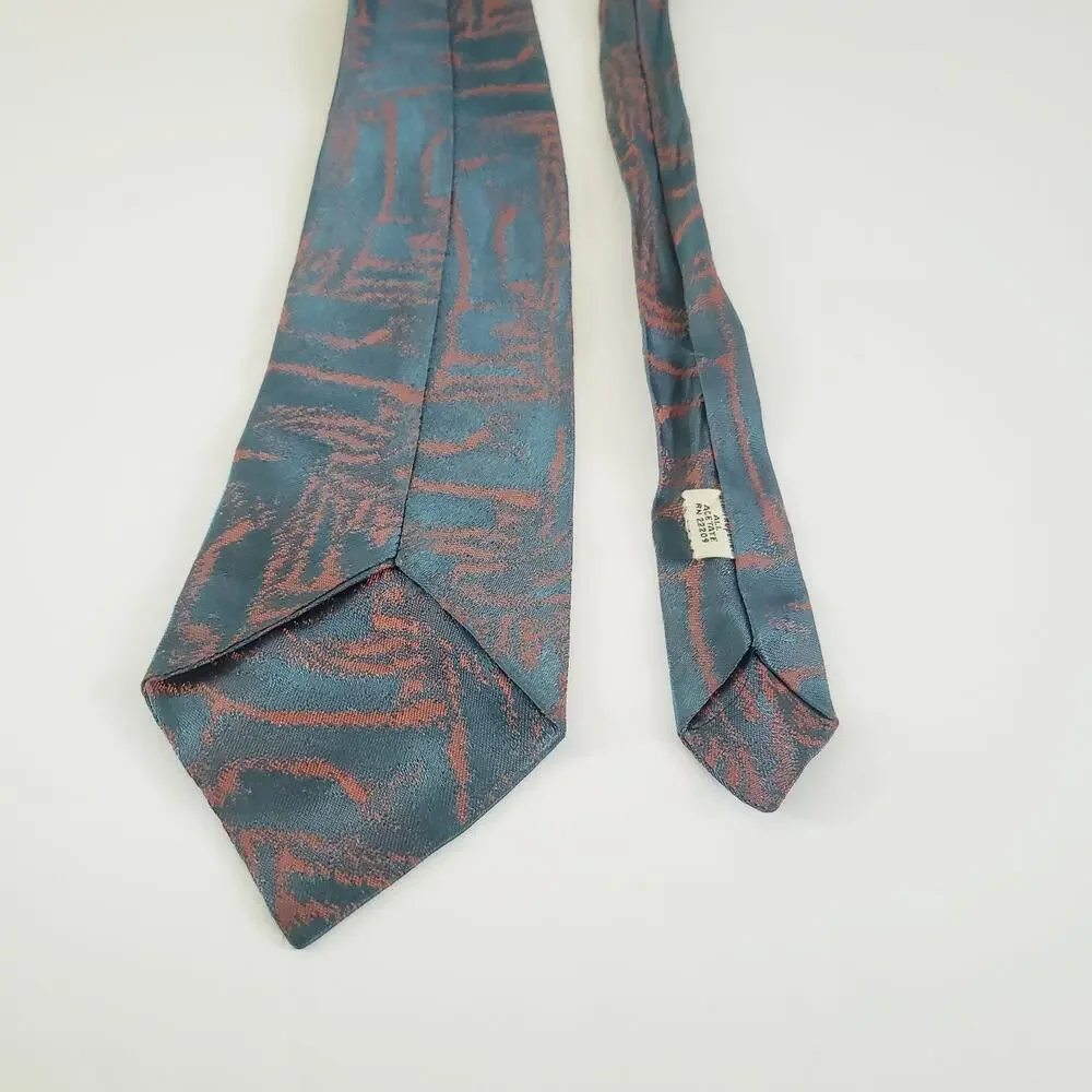 Classic Men's Blue Stain Resistant Acetate Fabric Tie 3.25x59 #53R. - Picture 3 of 4